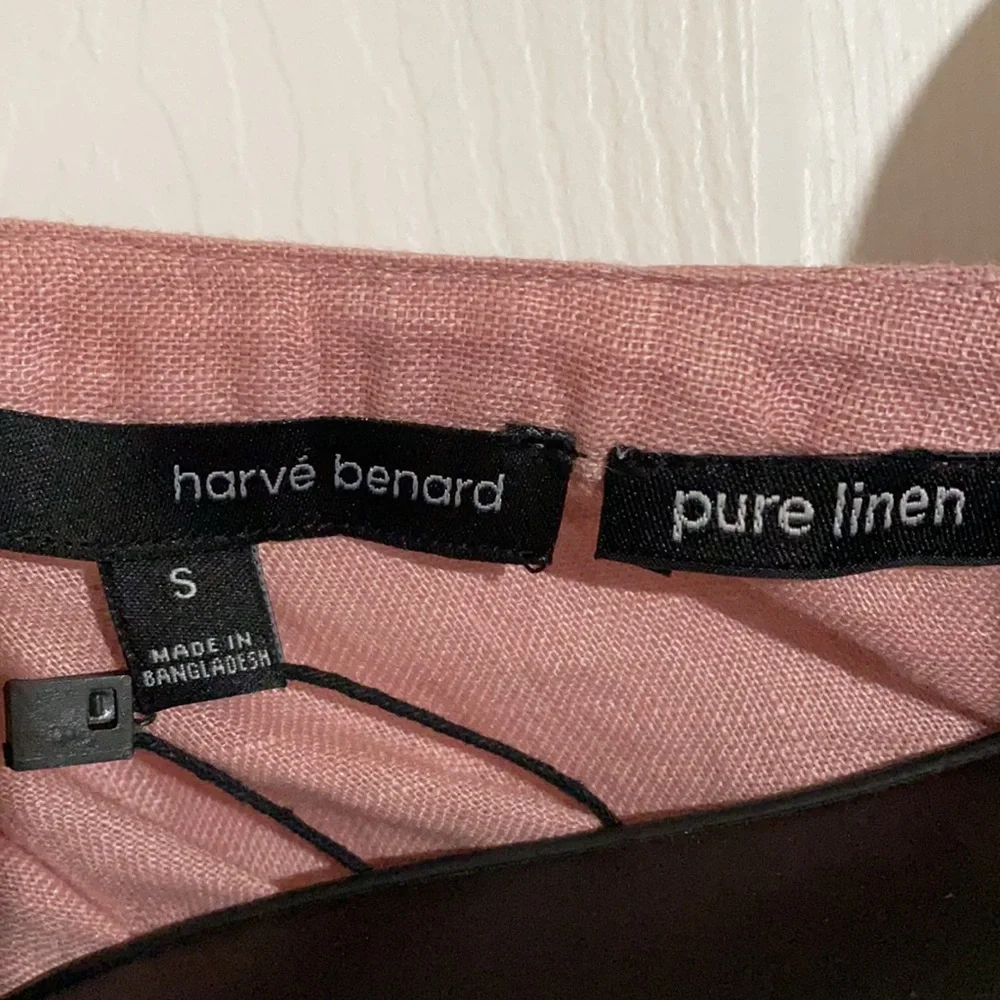 Harvé Benard Pink Sleeveless Linen Blouse Sz S - Picture 3 of 9